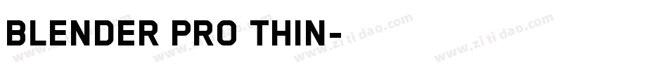 blender pro thin字体转换